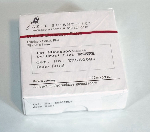 2 Boxes Azer Scientific EverMark Select Microscope Slides # EMS600W+