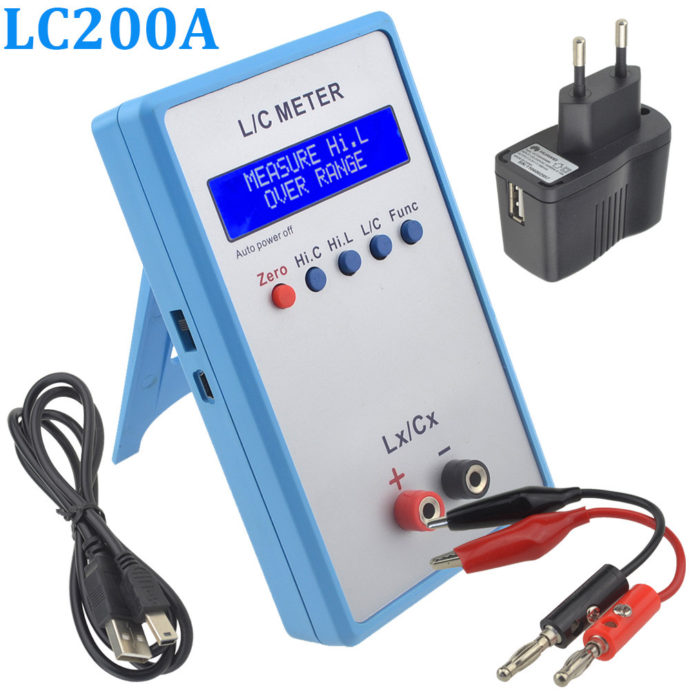 LC200A L/C Meter Inductance Capacitance Digital Bridge LCR Table Blue Meter