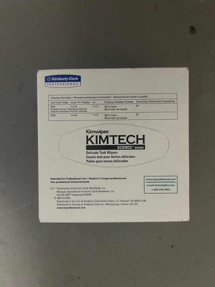 Kimwipes Kimtech Science Brand Delicate Task Wipers 280 Count Wipes