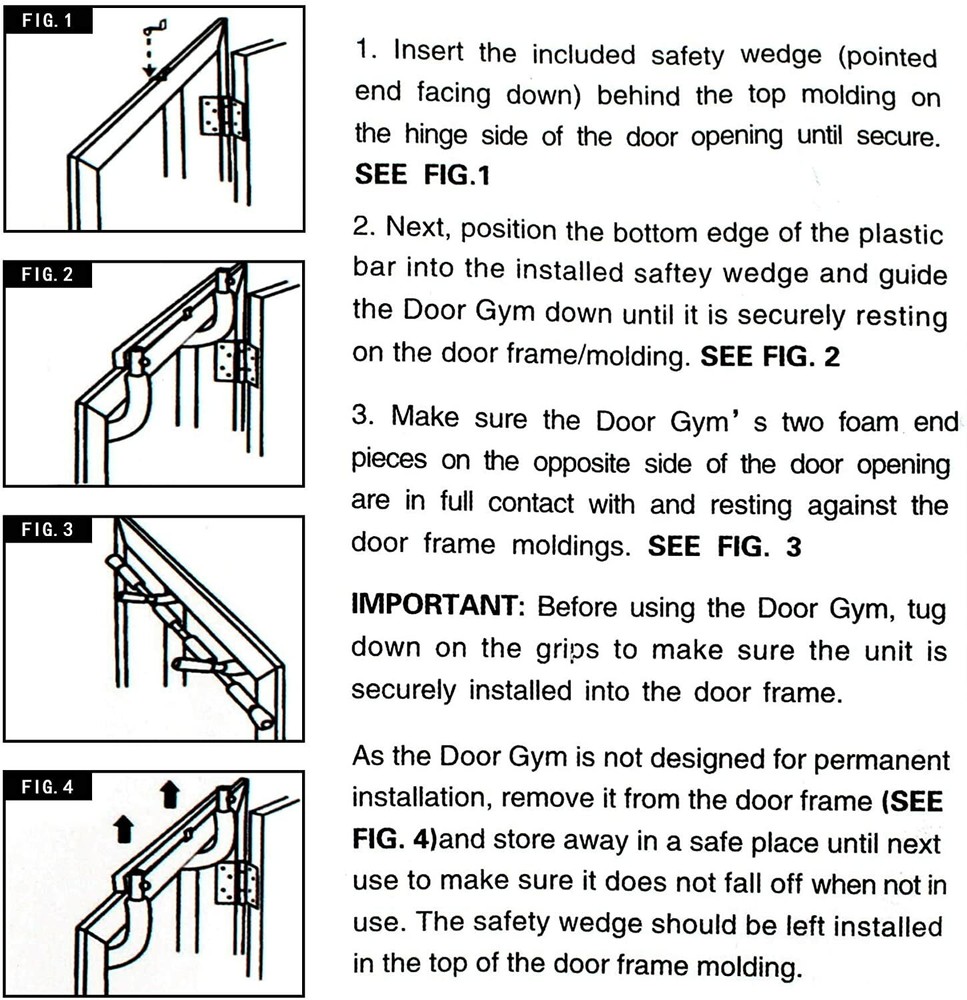 DOORWAY CHIN UP BAR PULL UP BAR SIT UP MULTI-FUNCTION HOME GYM