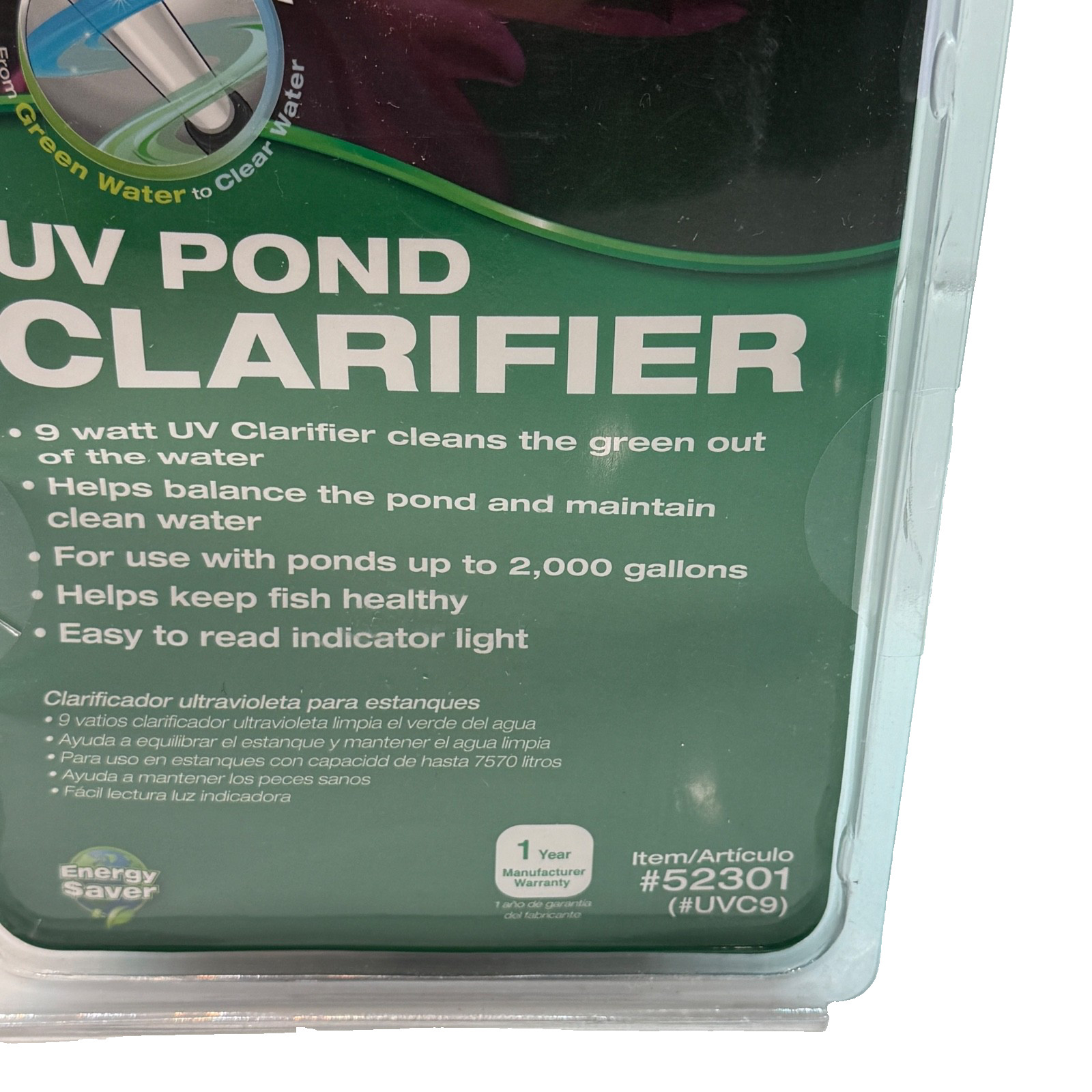 TotalPond #52301 UV Pond Clarifier For Ponds Up To 2000 Gallons 1/2”-1”Tubing