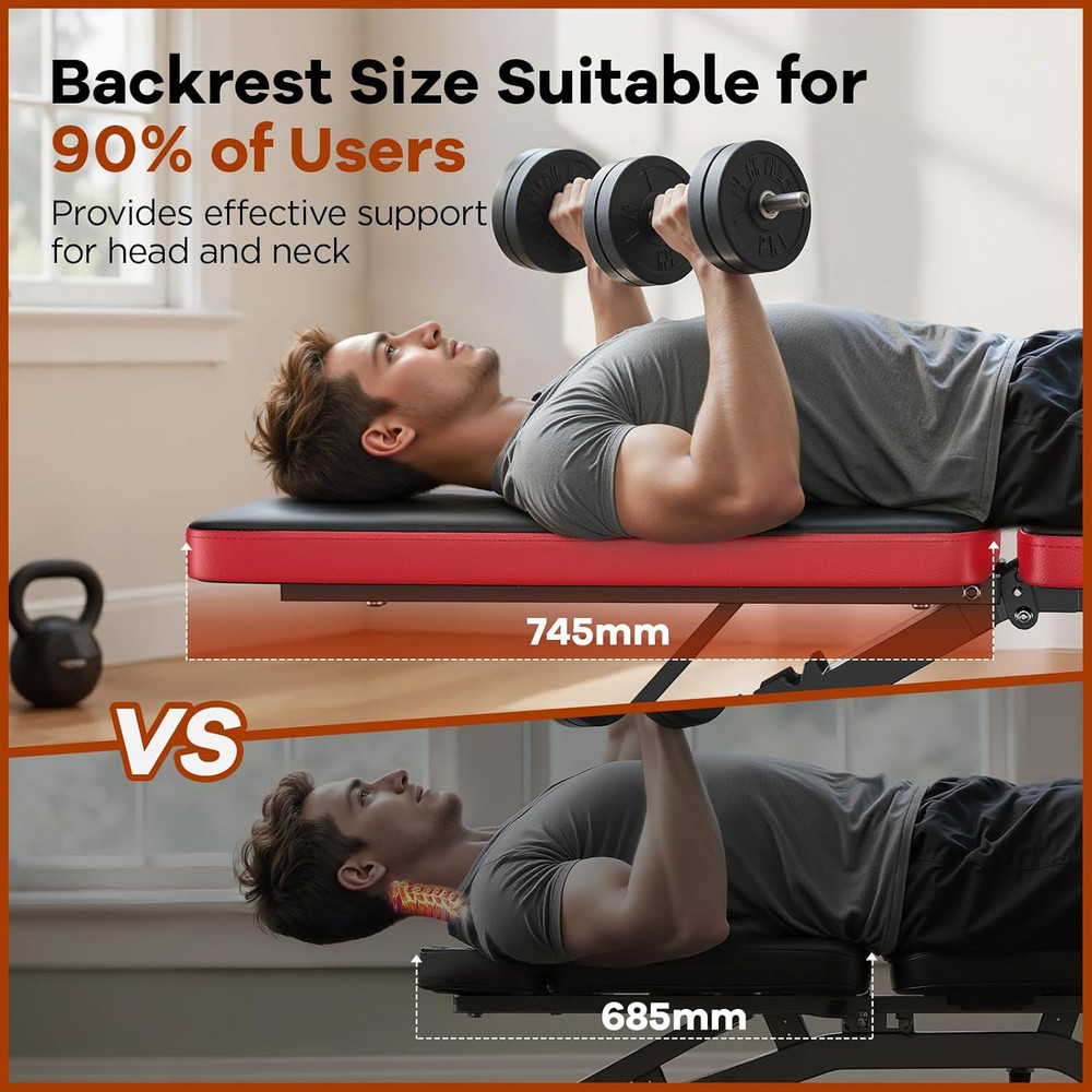 Adjustable Weight Bench for Home Gym Foldable Strength Training Workout Bench