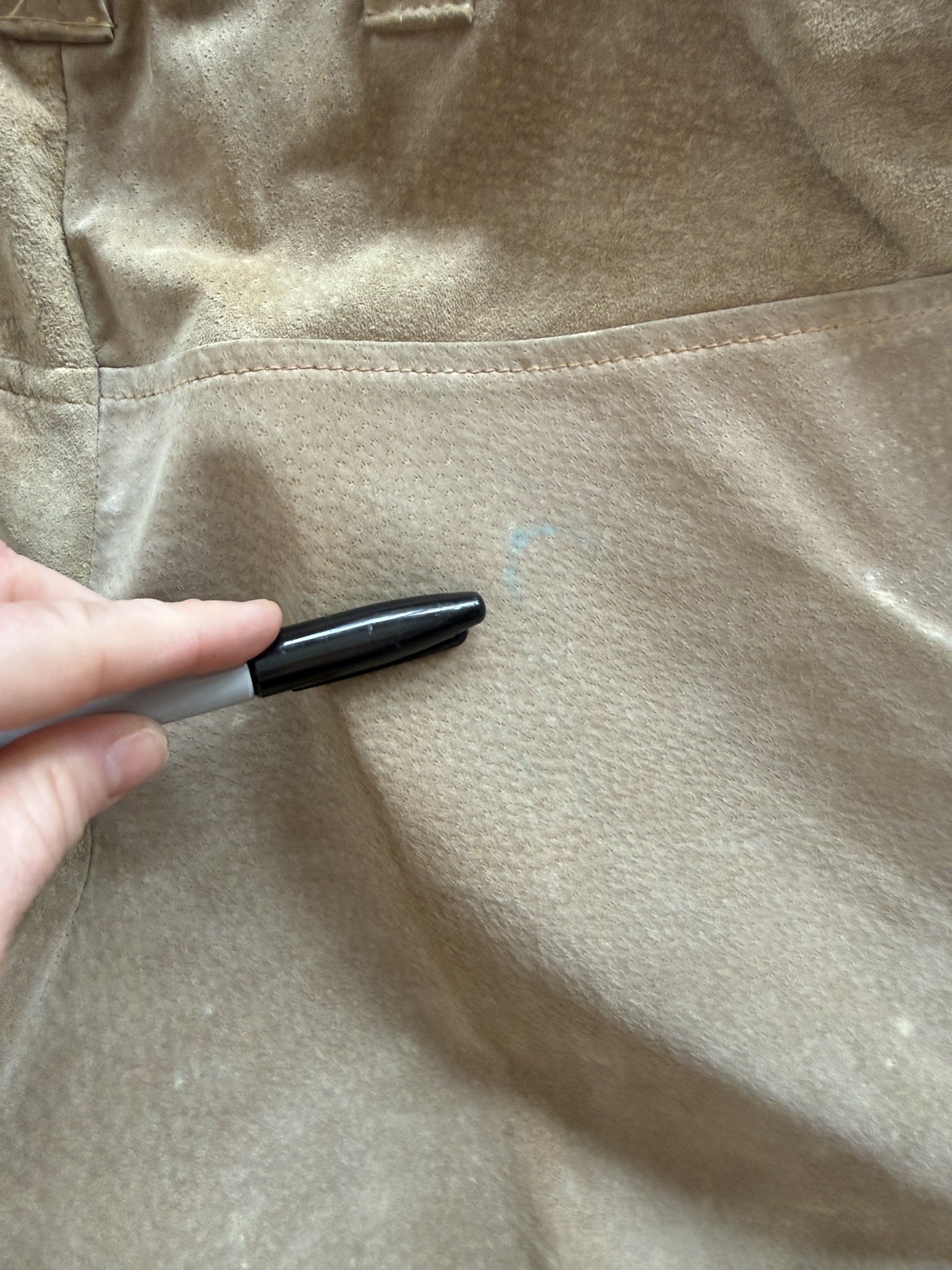 A Robert Lewis Idea Pants Suede Leather Vtg 70s Disco Hippy Flare Leg Mens 34 32