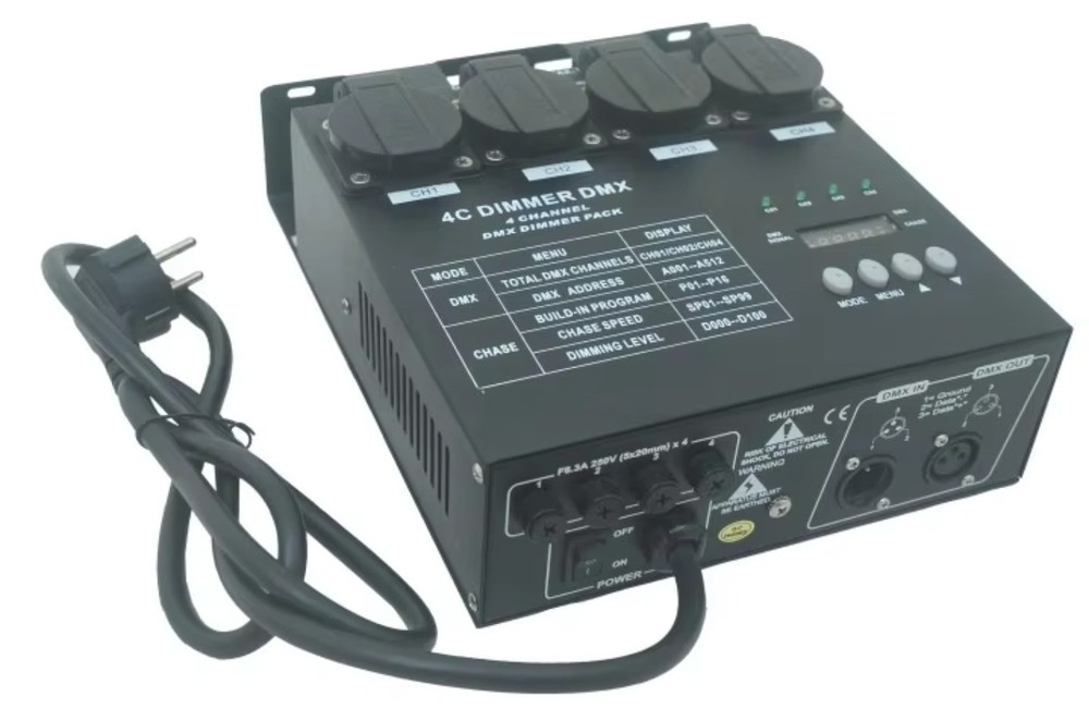 High Quality LED Controller Digital 4 Channel DMX Dimmer Pack for Stage