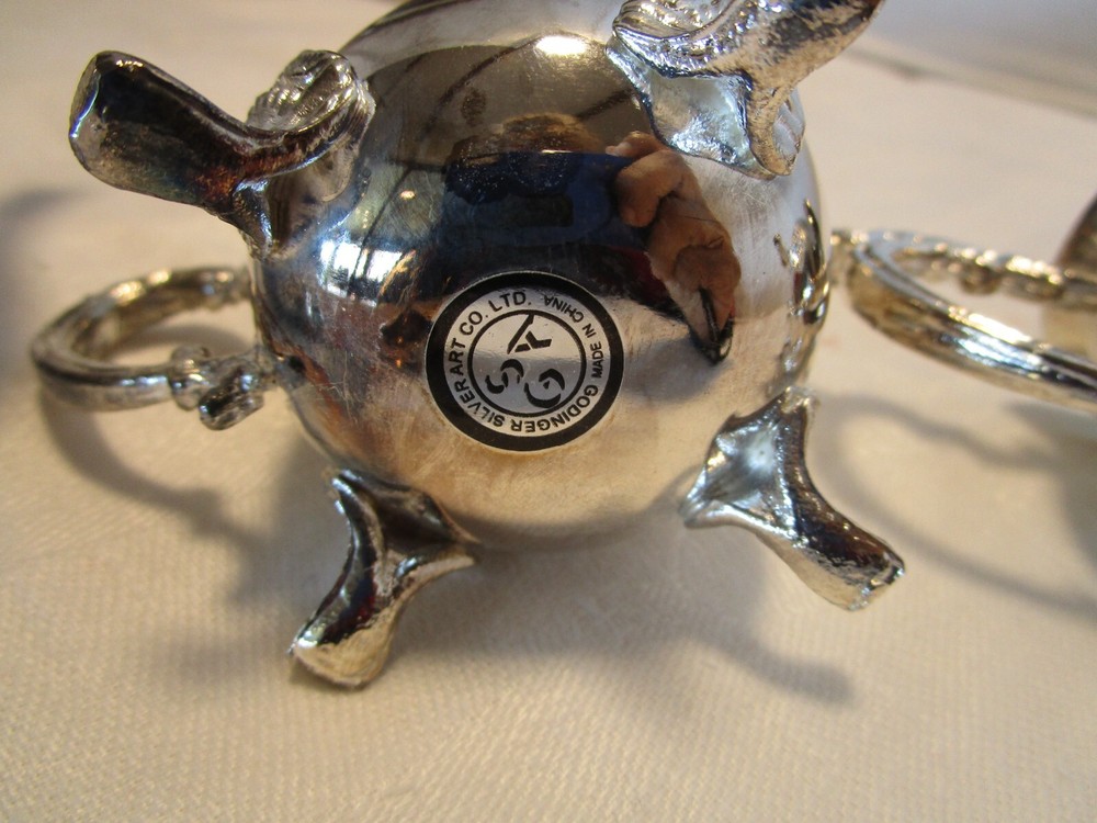 Vintage Godinger Silver Plated 4-Piece Tea serving set 1980’s