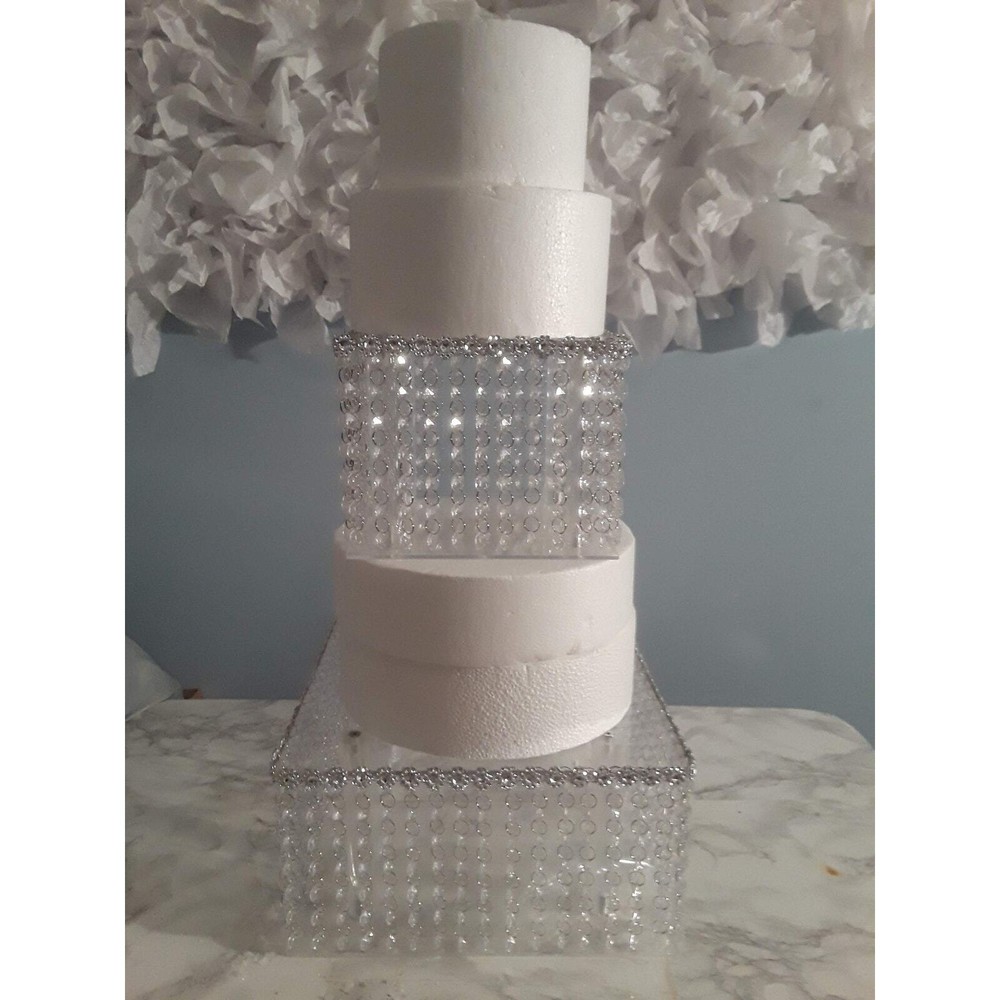 10 Square Cake Stand with Led light