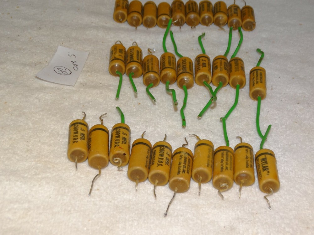 29 - Vintage "Mylar" Capacitor Pulls .5 mfd 200wvdc