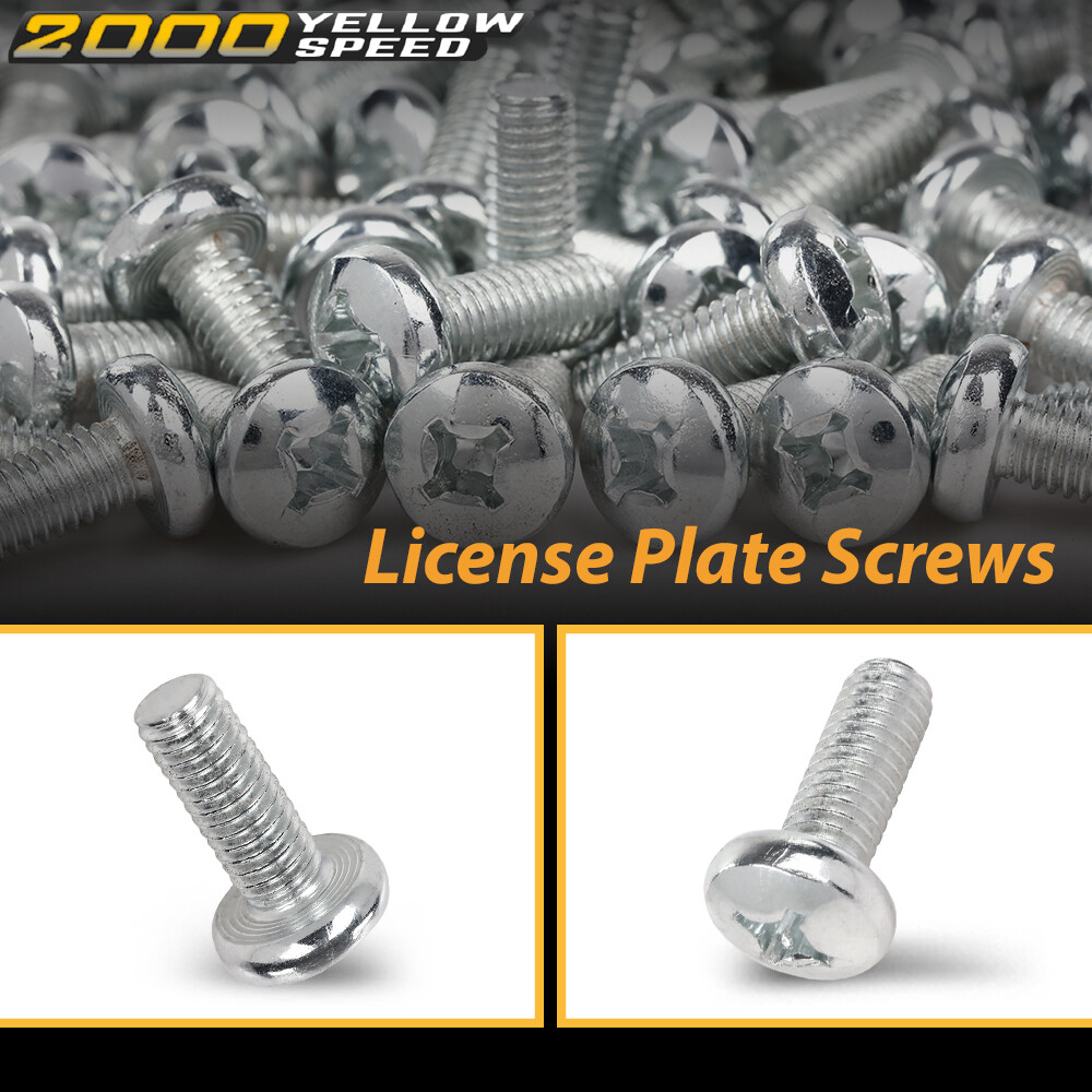 Fit For Toyota / Honda / Lexus - 100 Per Bag Silver License Plate Screws
