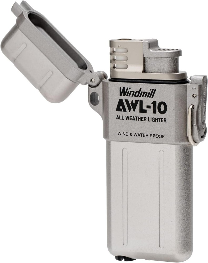 NEW Windmill Turbo Lighter AWL-10 Waterproof Windproof Refillable - Silver