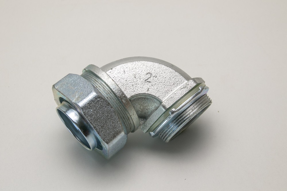 Liquidtight 2" Threaded Flex EMT Conduit 90-deg Connector - 2 pack - Appleton