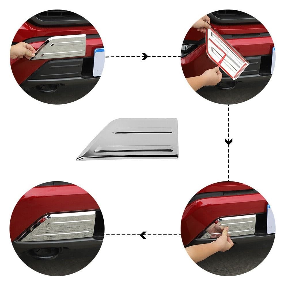 Front Bumper Corner Protector Cover Trim Accessories + Chrome
