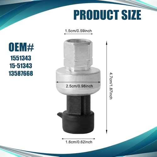 AC Pressure Sensor Switch Replacement OEM#1551343 13587668, AC High Pressure