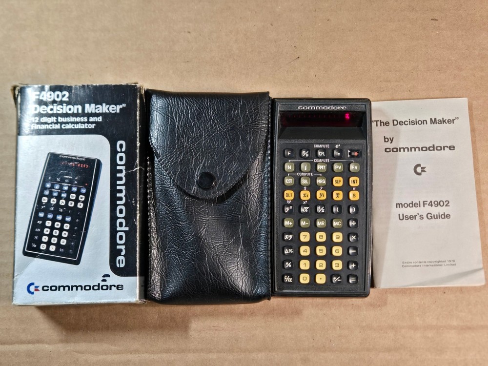 Commodore F4902 Decision Maker Calculator In Box - Great Condition Working Great