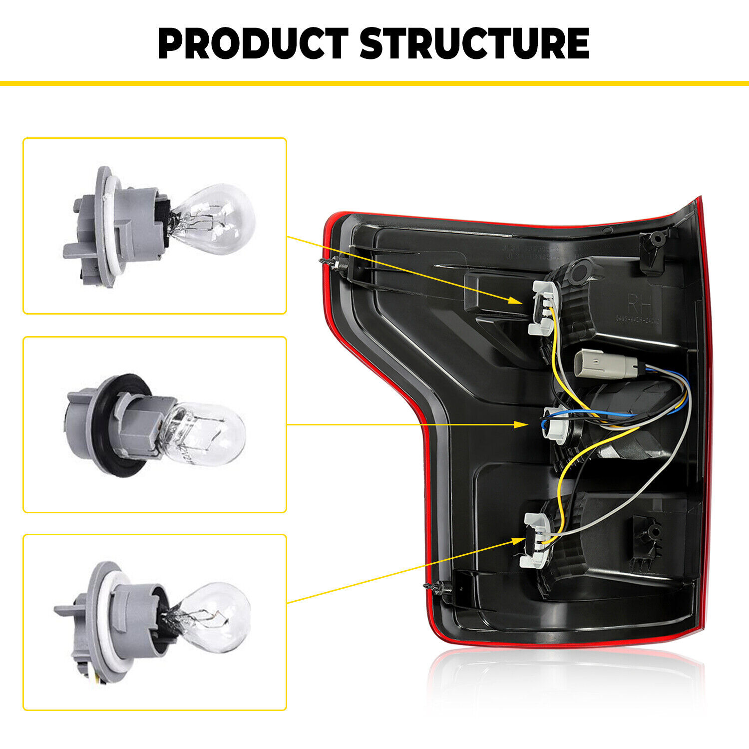 Fit For Ford F150 F-150 Pickup 2018 2019 2020 Brake Tail Lights Lamps Left+Right