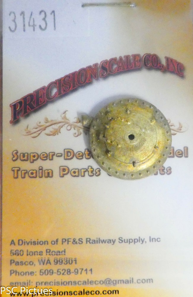Precision Scale HO #31431 Smokebox Front, 63", Brass Betsy (Brass Casting)