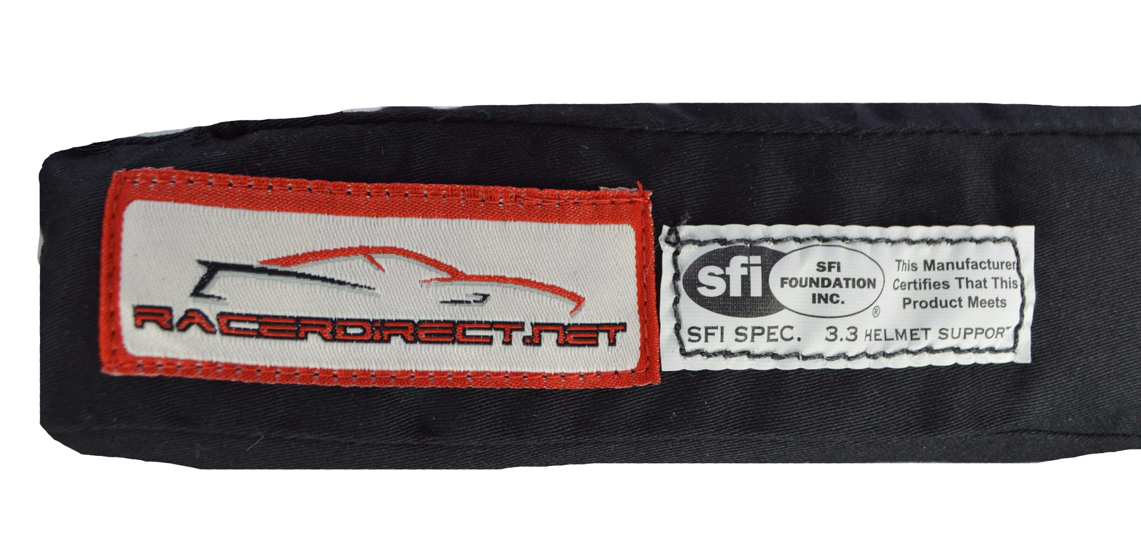 AUTO RACING NECK SUPPORT BLACK HORSESHOE ADULT NECK BRACE SFI 3.3 FIRE PROOF