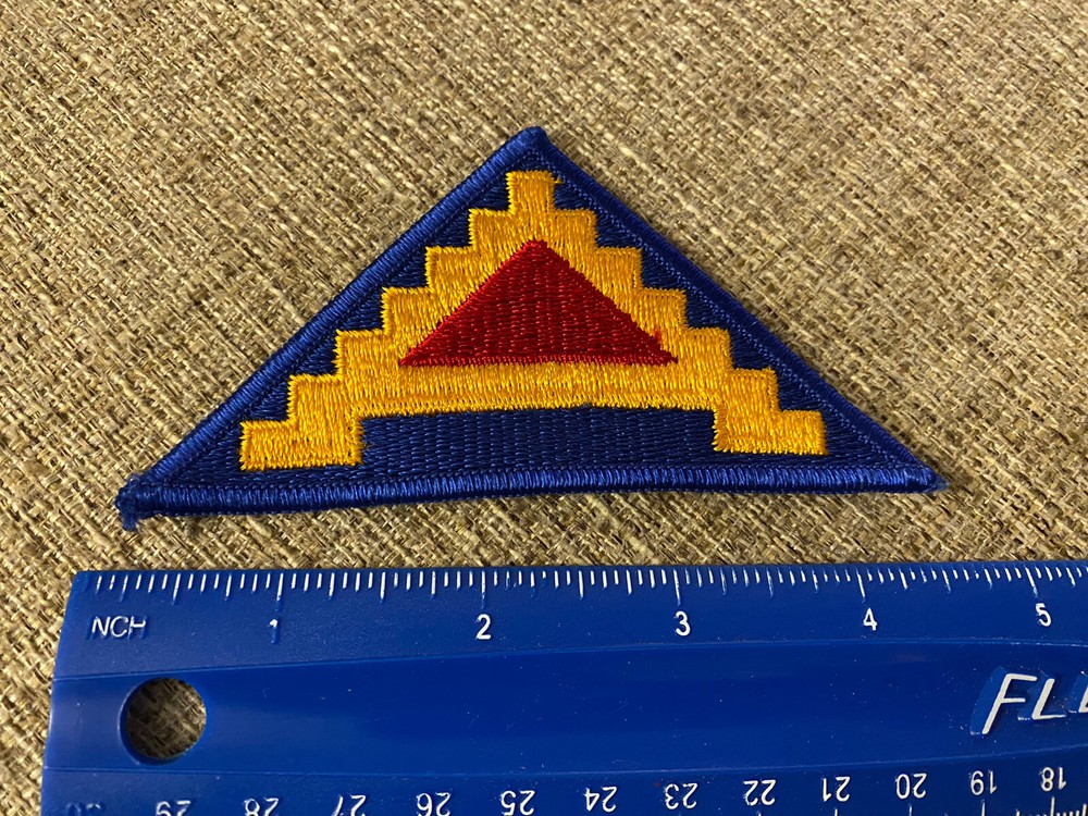 US Army 7th Army Triangle Red Blue Yellow Patch INV3204