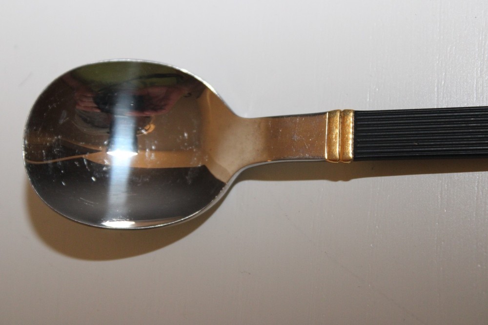 Sasaki Rigadin Matte Black Teaspoon 6 1/4"