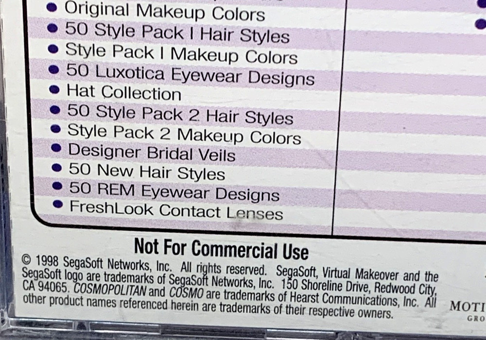 Cosmopolitan Virtual Makeover The Collection (PC WIN 95/98 & NT CD-ROM)