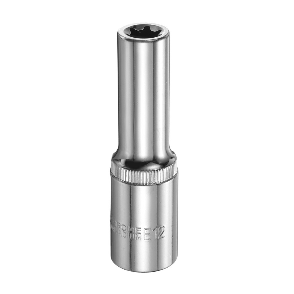 E-Torx Socket 1/2" Drive E12 Star 3.1" Length 6 Point Spline Socket