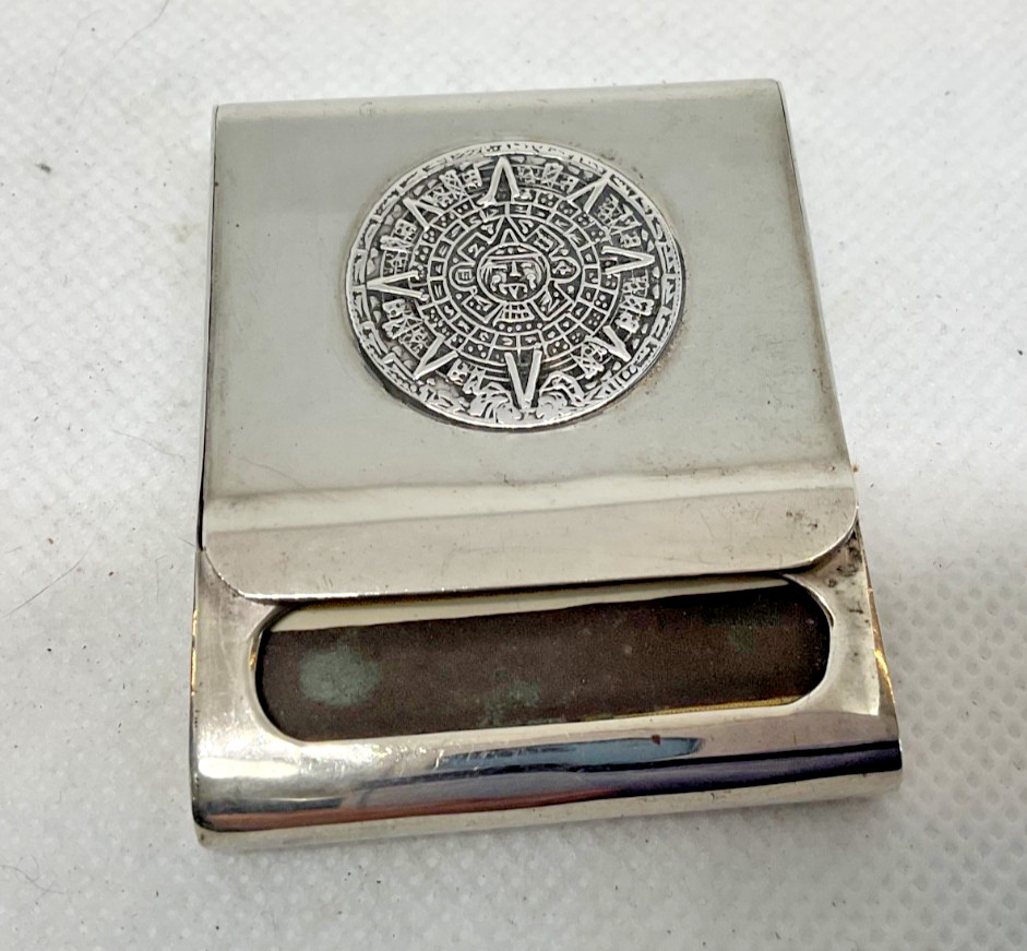 Vintage Taxco Mexico Sterling Silver 925 Match Book Holder Plat-Mex SA Eagle 20
