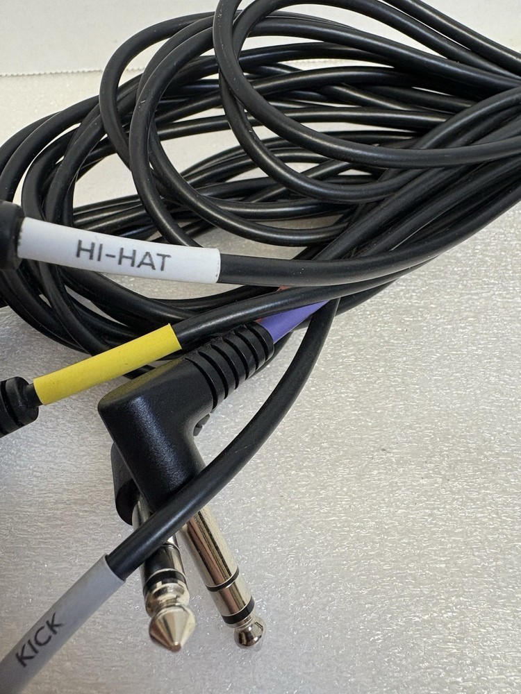 Roland V-Drums Replacement Trigger Cable Snake TRS Kick Snare Hi-Hat