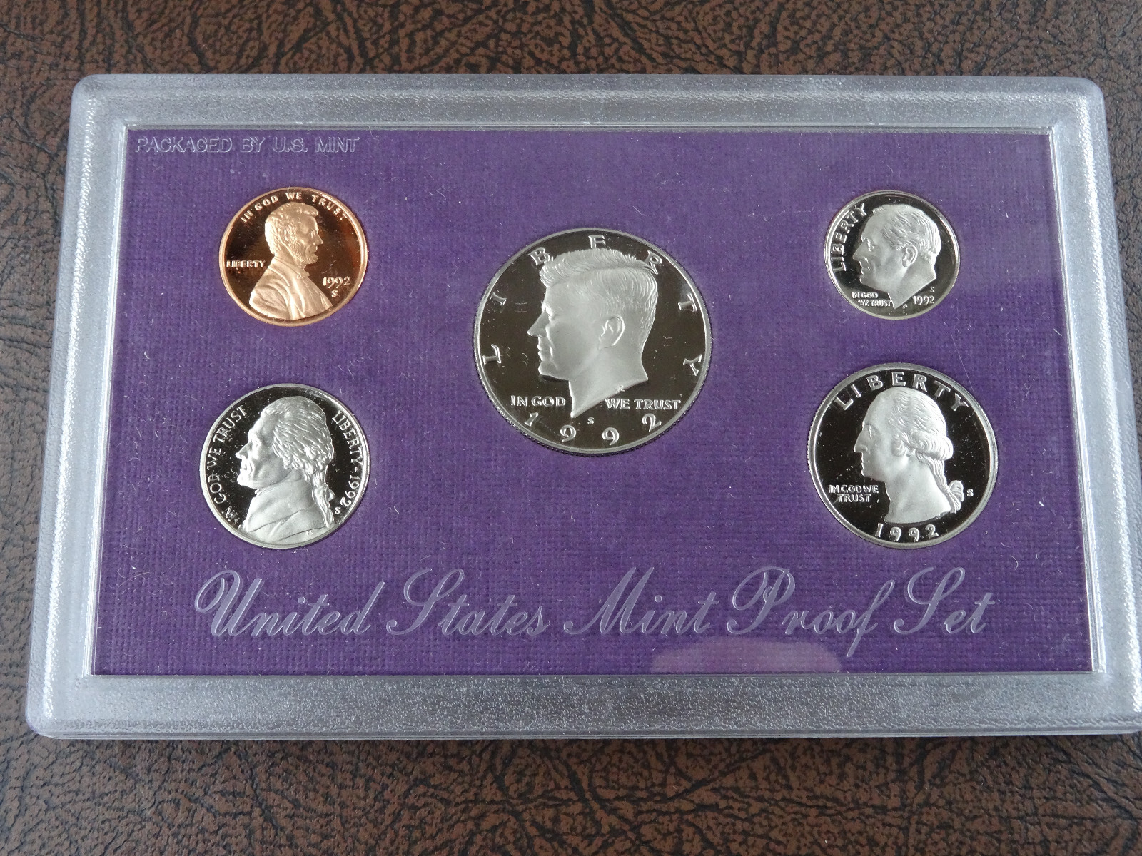 1992-S US Mint Proof Set 5 Coin Set OGP COA Original Government Packaging