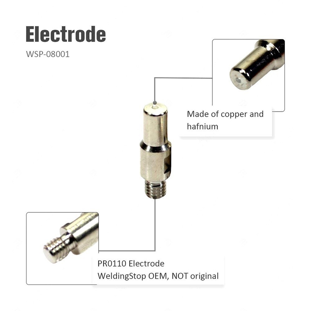 Plasma Torch Electrode 48326 WSP-08002 Original Specifications Quality Control