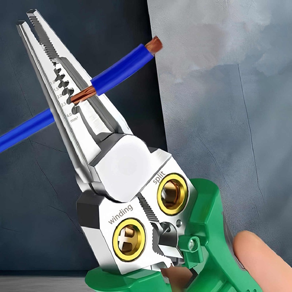 Multi-Function Wire Stripper Tool with AC/DC Voltage Tester for Professional Use