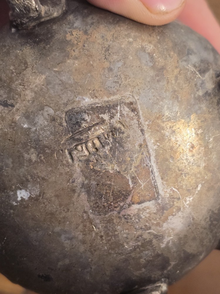 Vintage Traditional Moroccan Silver Plated Footed Teapot Kettle With Lid