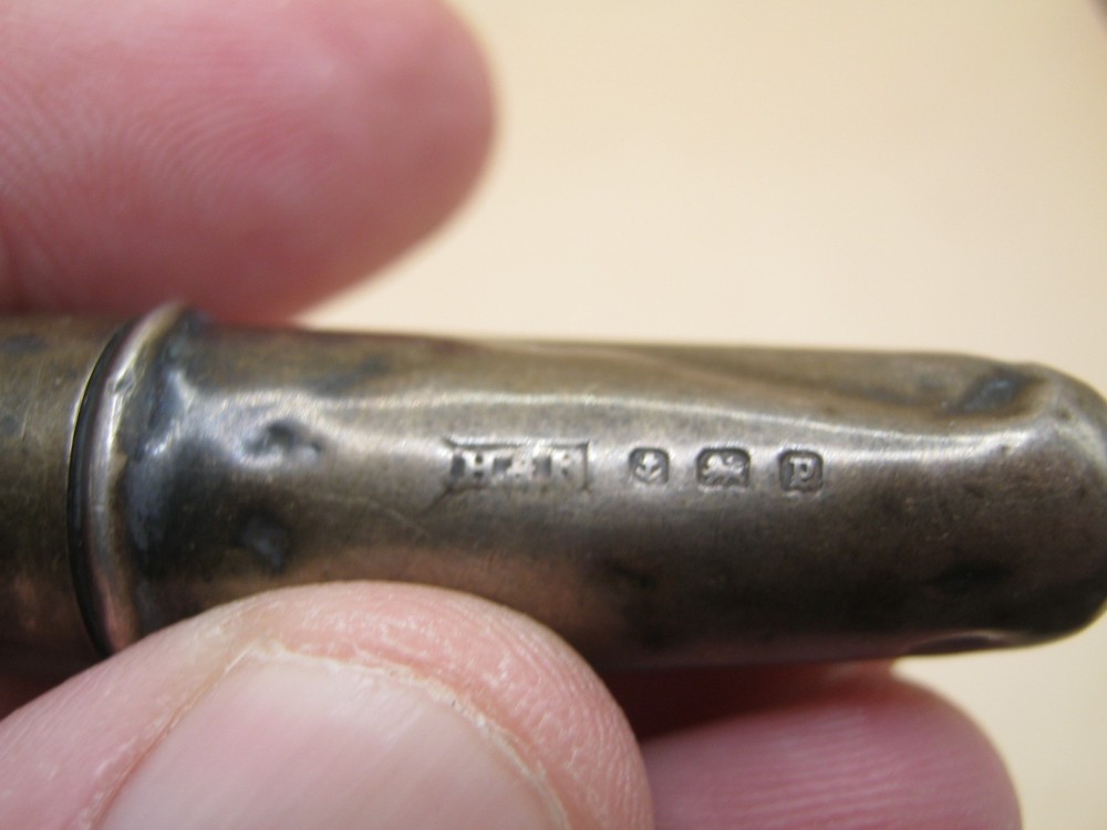 Antique Sterling Silver Cheroot Case - Chatelaine Box
