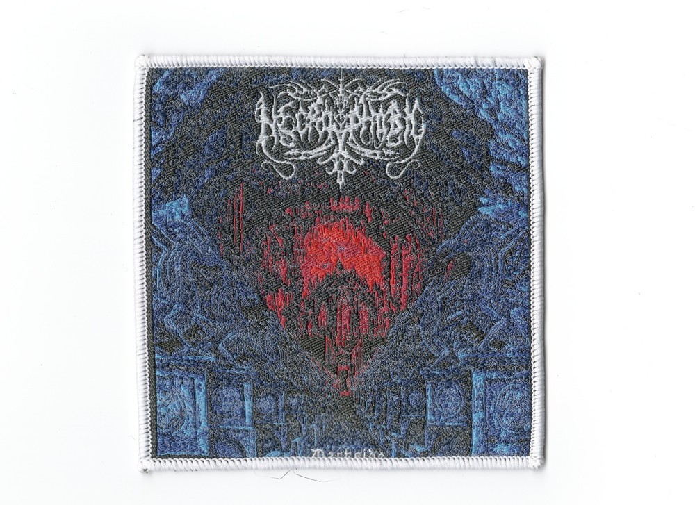 NECROPHOBIC, SEW ON WHITE BORDER WOVEN PATCH