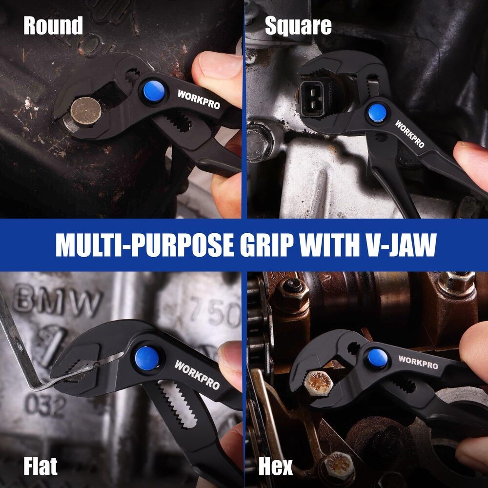 WORKPRO Mini Water Pump Pliers 4-Inch Groove Joint Pliers for Tight Space New