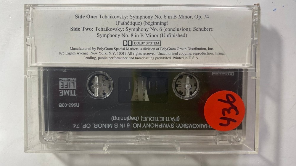 Tchaikovsky & Schubert Symphony Cassette 1980 PolyGram Time Life