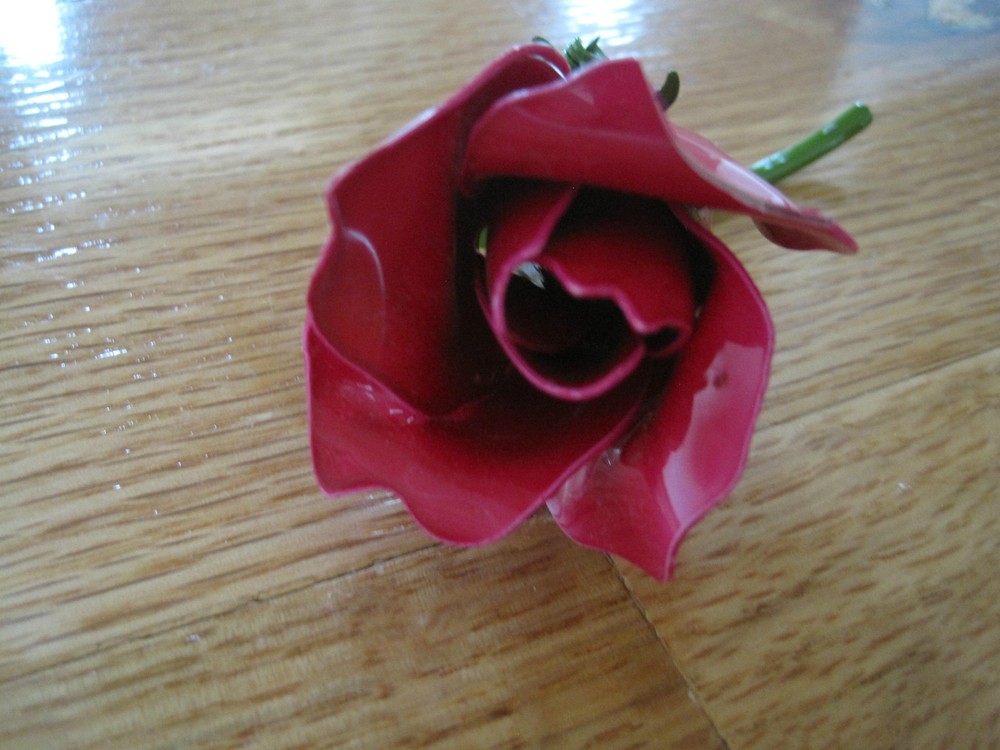 Rose Pin Pink Realistic Size