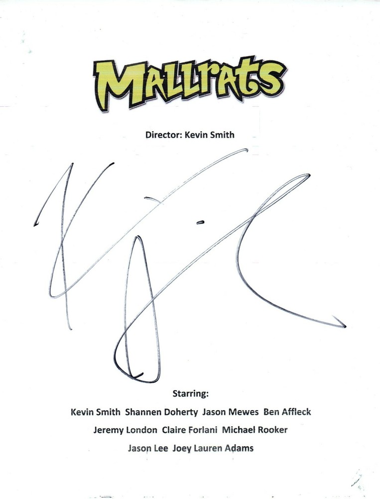 Kevin Smith Mallrats Signed Autographed Script 8.5x11 Cover Sheet COA