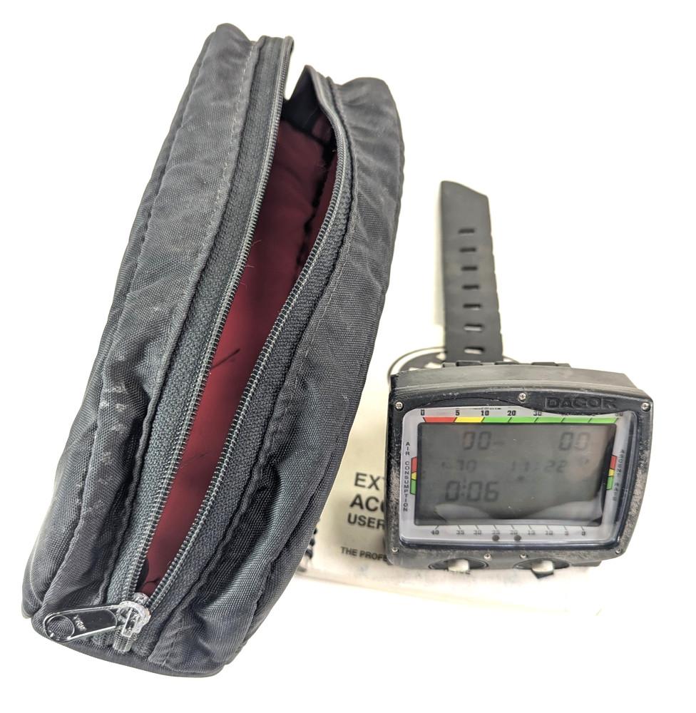 Dacor Extreme Access Wireless Hoseless Scuba Dive Wrist Computer + Case, Manual