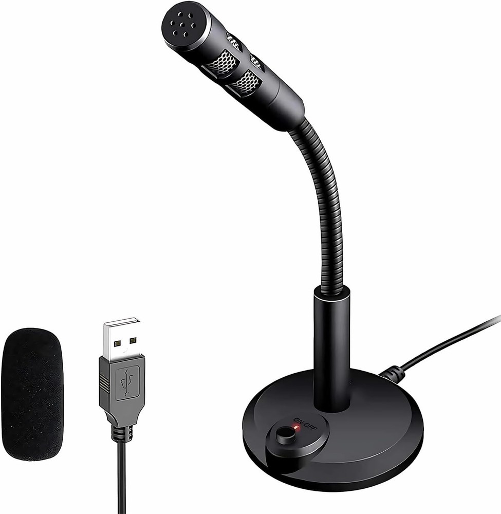USB Computer Microphone,Plug and Play Desktop PC Laptop Microphone with Mute But