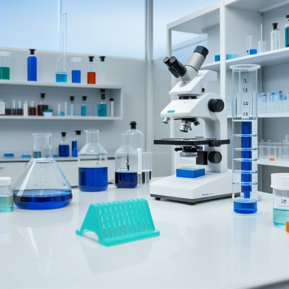 2pcs Microscope Slides Rack: Glass Slide Drying Stand - Lab Rack Draining Shelf