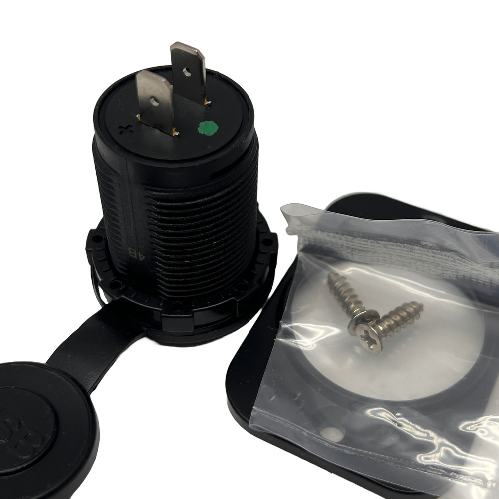 Dual USB A Socket SCI Brand A13-194BPS-BB3 Input 12-24VDC Output 5V/2.1A