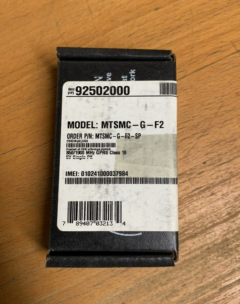 MULTI TECH SYSTEMS MTSCM-G-F2 SOCKETMODEM 850/1900 MHz GPRS CLASS 10