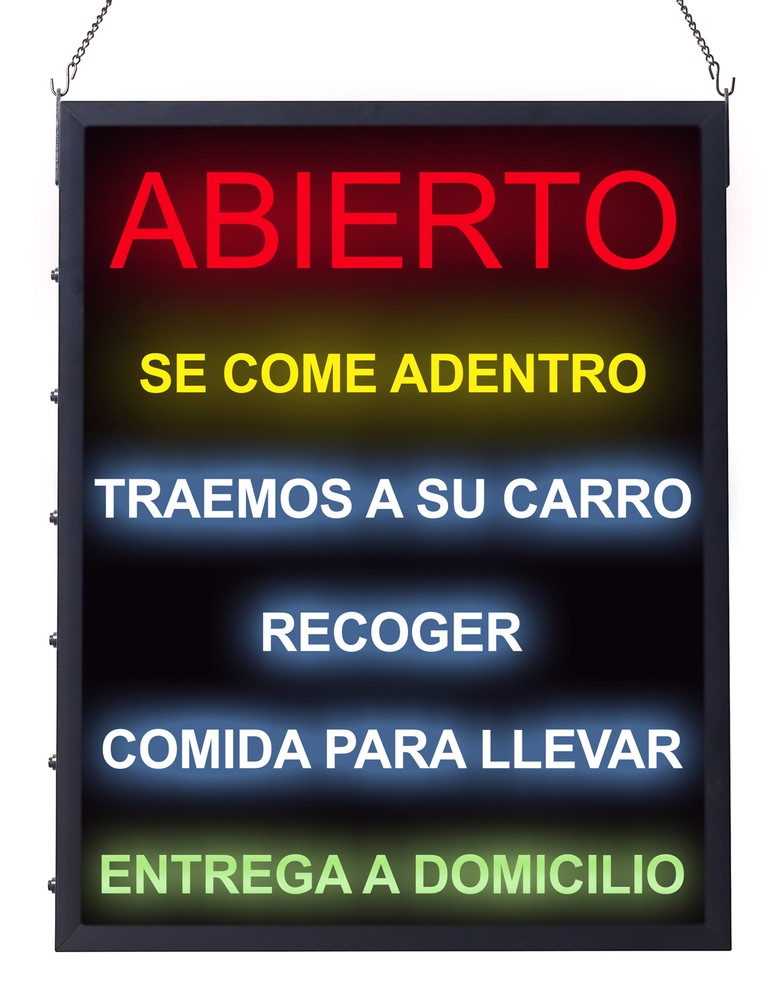 LED, "All-in-One" Open Sign (Spanish Version) (5 Each)
