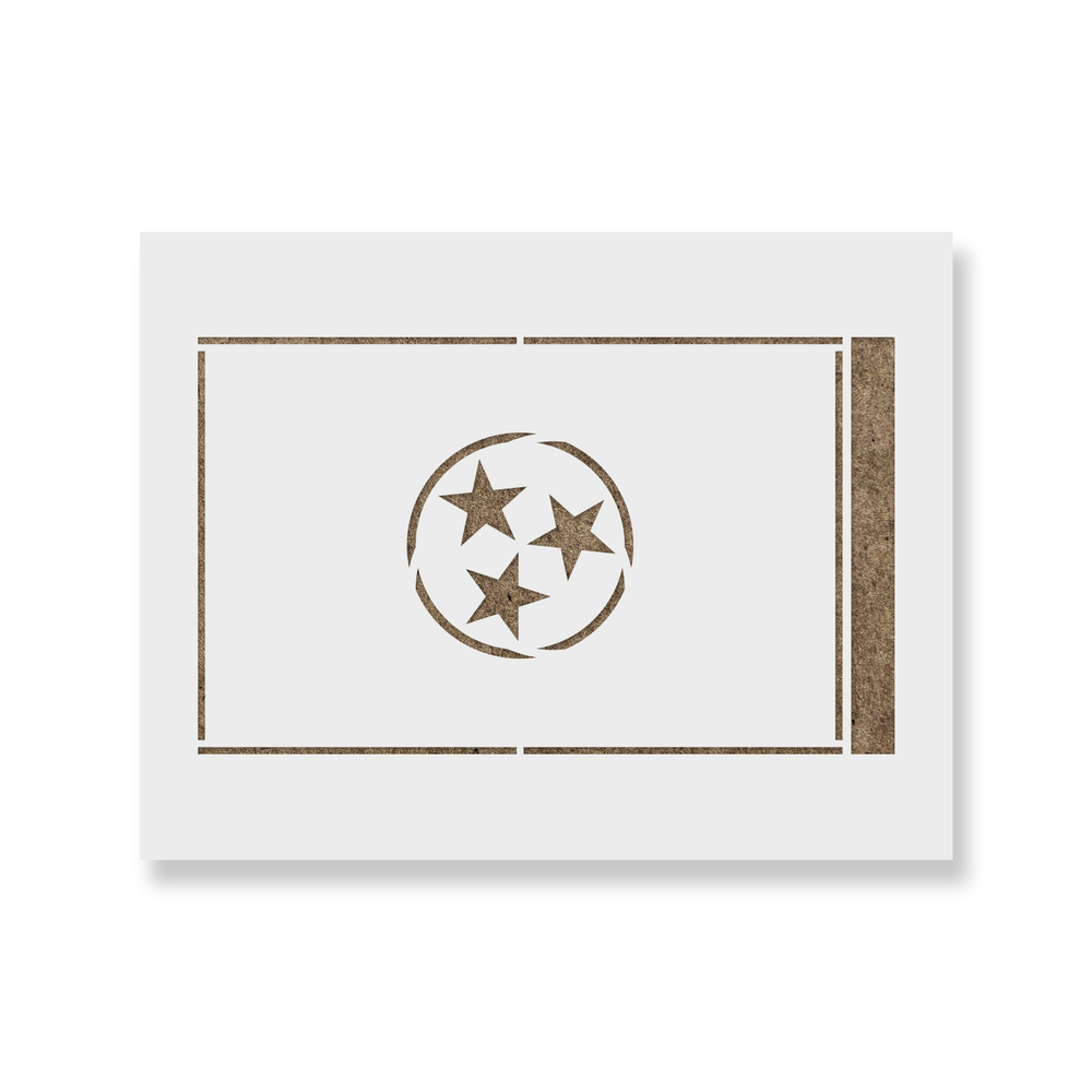 Tennessee State Flag Stencil - Durable & Reusable Mylar Stencils