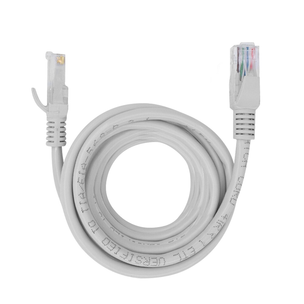 5PCS AT6 Patch Cord Cable Ethernet Internet Network RJ45 UTP Gray For Camera