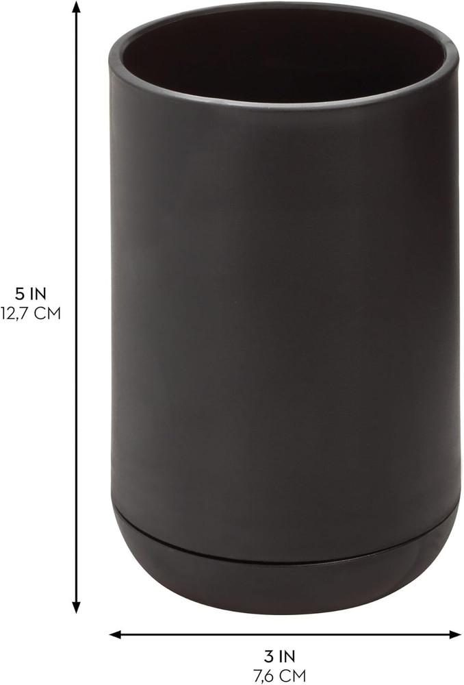 iDesign Toothbrush Holder for Normal Toothbrushes, Spin Brushes, and Toothpaste,