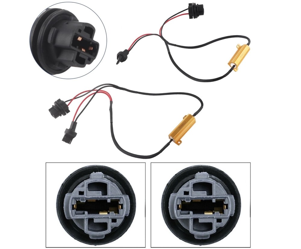 Wire LED Resistor Canceler Error Decoder 7440 Harness Front Turn Signal Lamp
