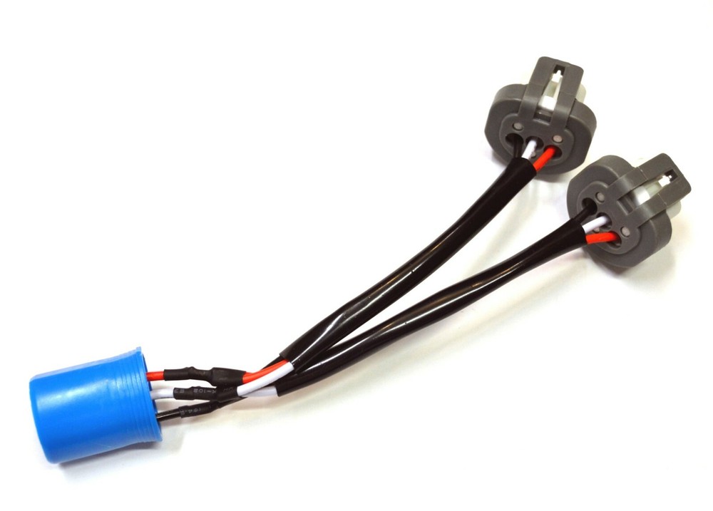 Splitter Wire Ceramic 9004 HB1 Two Harness Head Light Adapter High Heat Replace