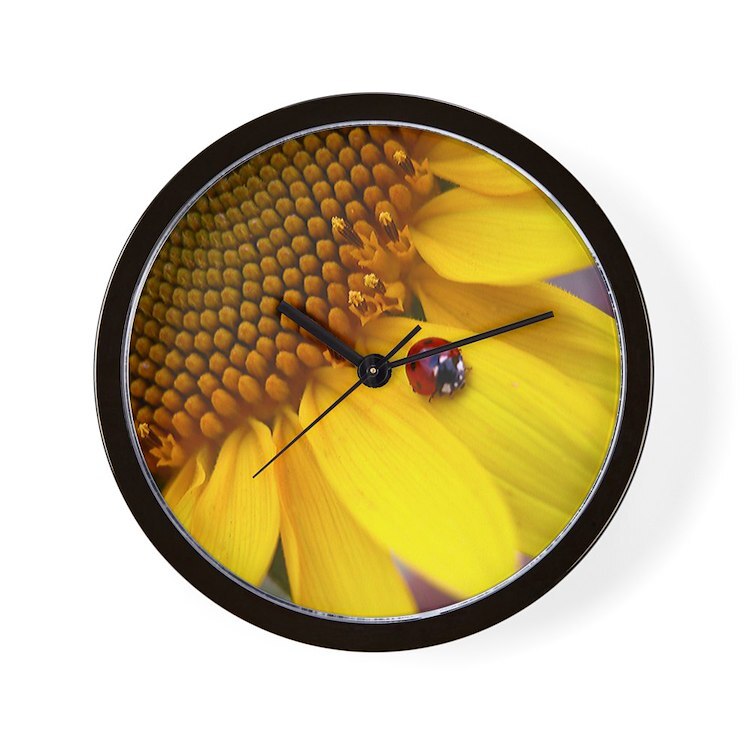 CafePress Mousepad Ladybug 10" Wall Clock (1053742967)
