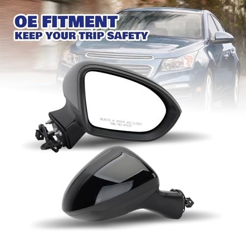 Passenger Side View Mirror Compatible With 2016-2019 R-Passenger Side Black