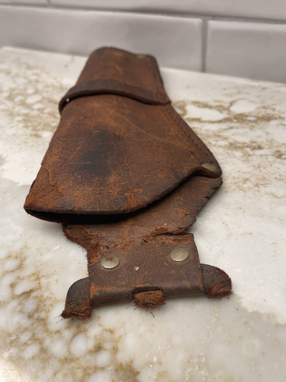 1960s VTG Mattel Fanner 50 Toy Cap Replica Gun Used Leather Holster MADE IN USA